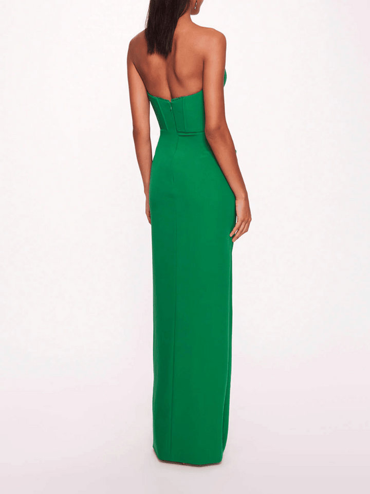 TWIST CREPE COLUMN GOWN
