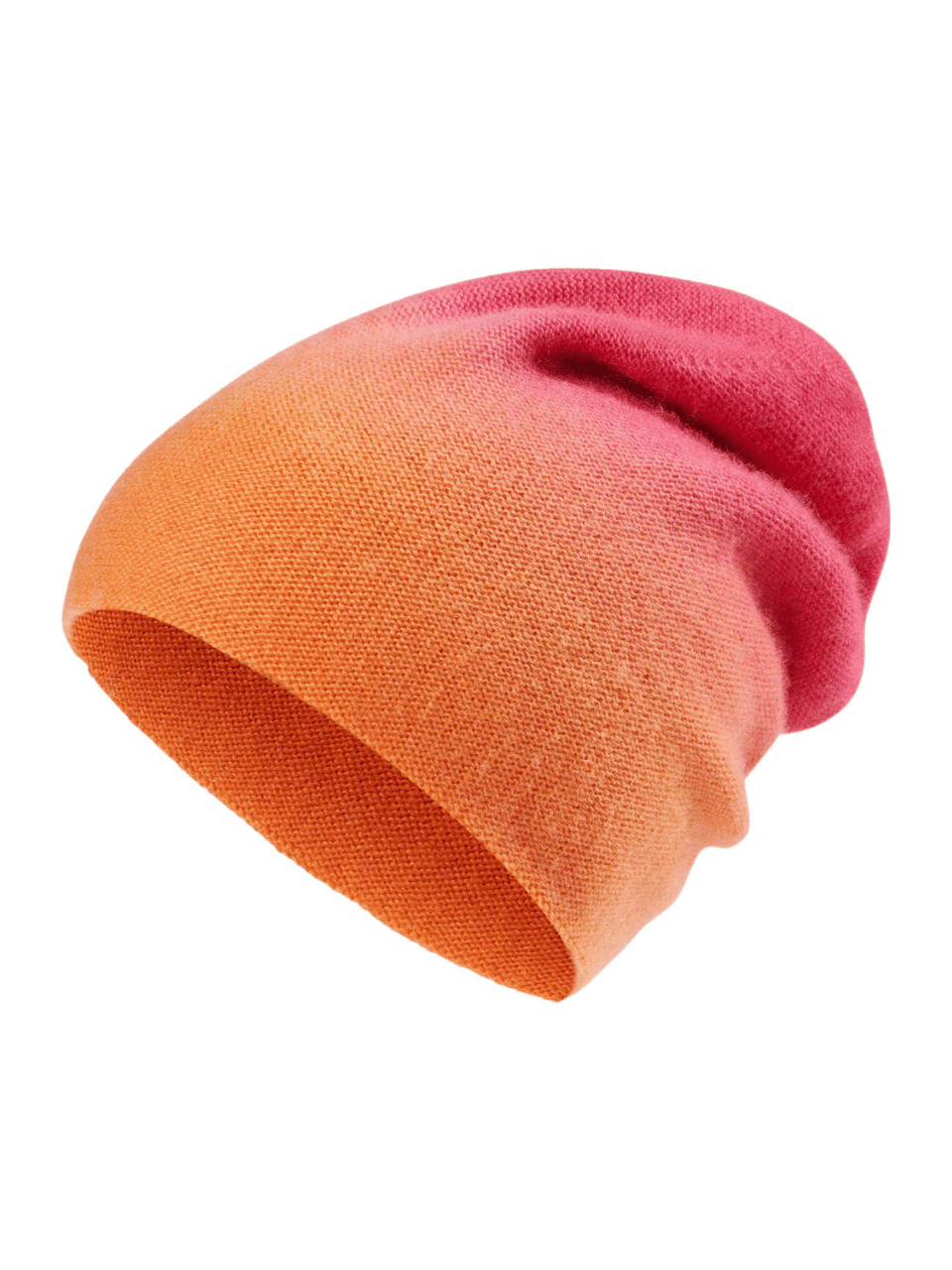 Cashmere hat Ombre melon-orange