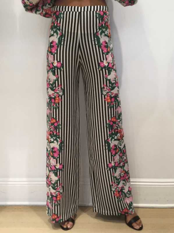 Seidenhose mit Streifen