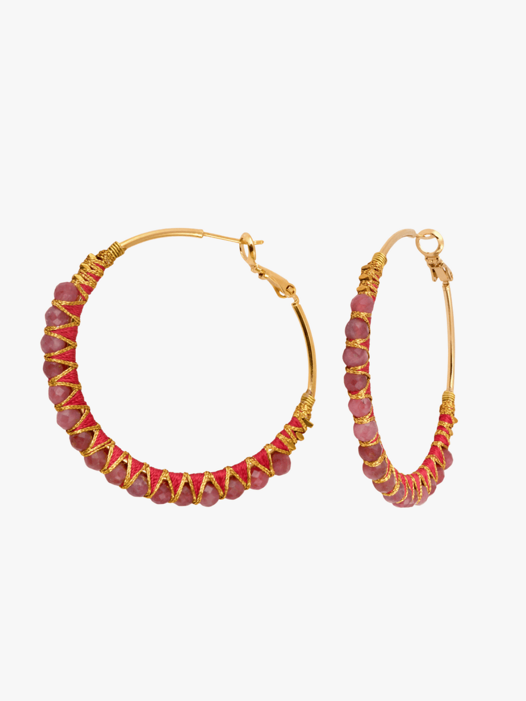 Panarea Hoop Earrings Pink Tourmaline