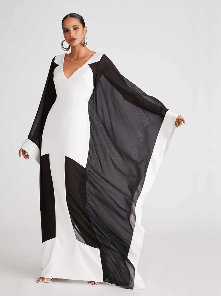 YARA GOWN IN SATIN & CHIFFON