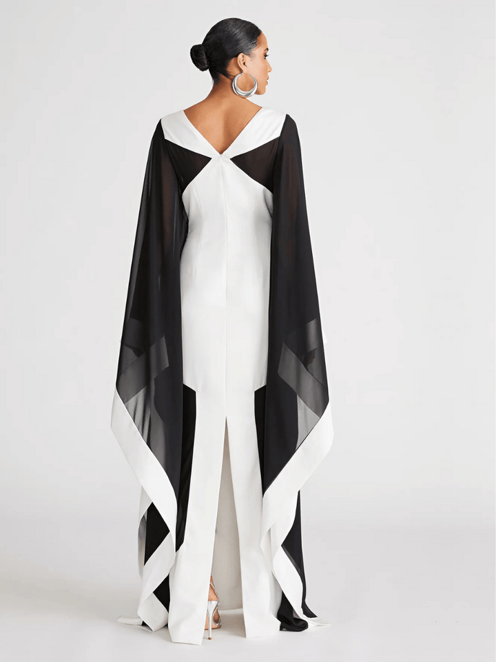 YARA GOWN IN SATIN & CHIFFON