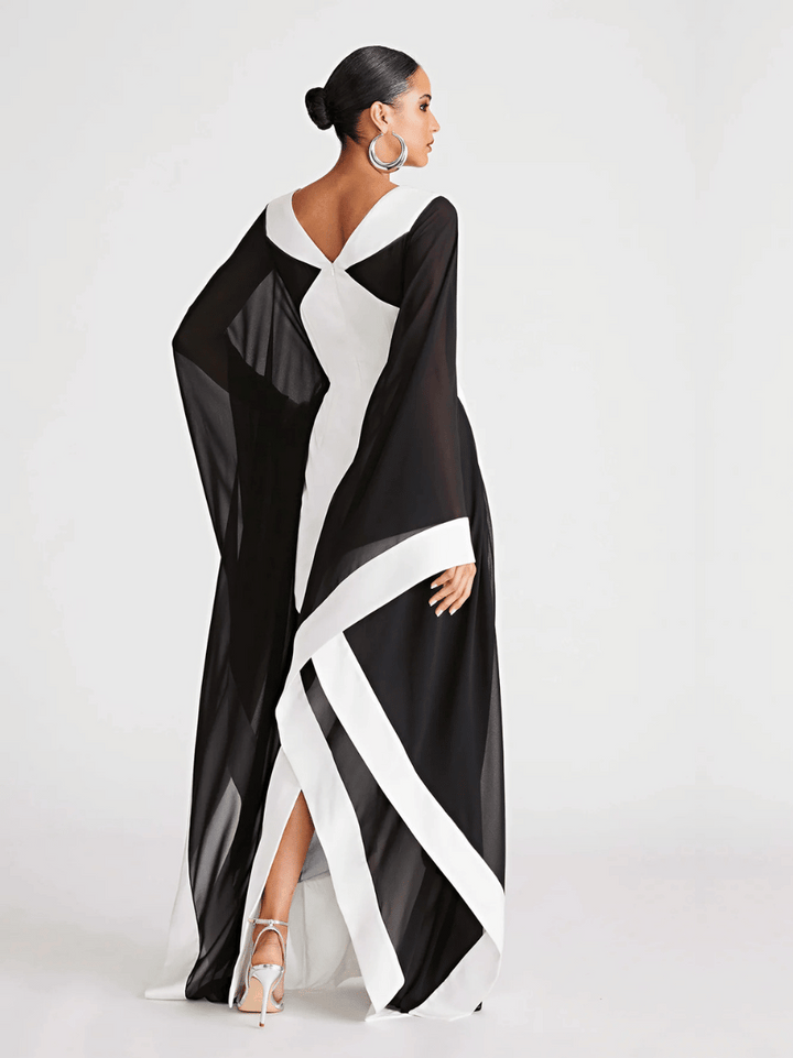 YARA GOWN IN SATIN & CHIFFON