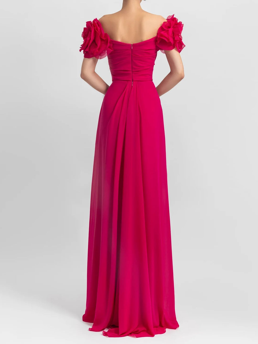 Abendkleid mit Blumenarm