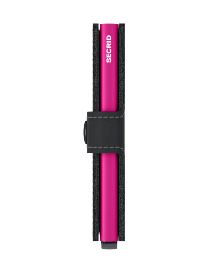 Miniwallet Matt black & fuchsia
