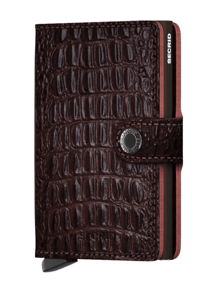 Miniwallet Kroko Braun