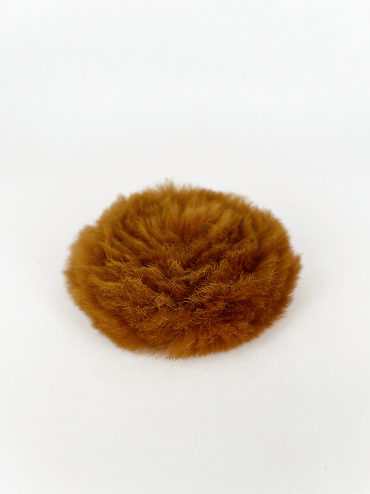 Orange fur brooch