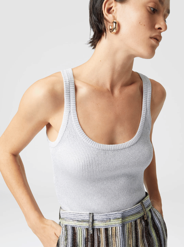 viscose lamé tank top