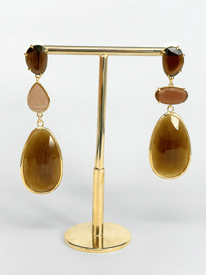 Brigitte Earrings Brown