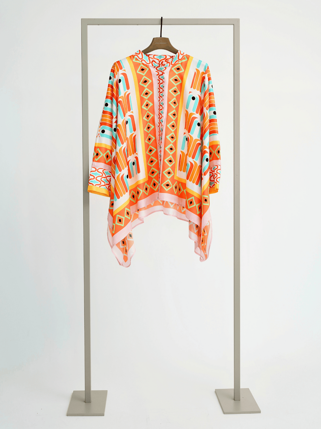 Seidenbluse Curry Multy