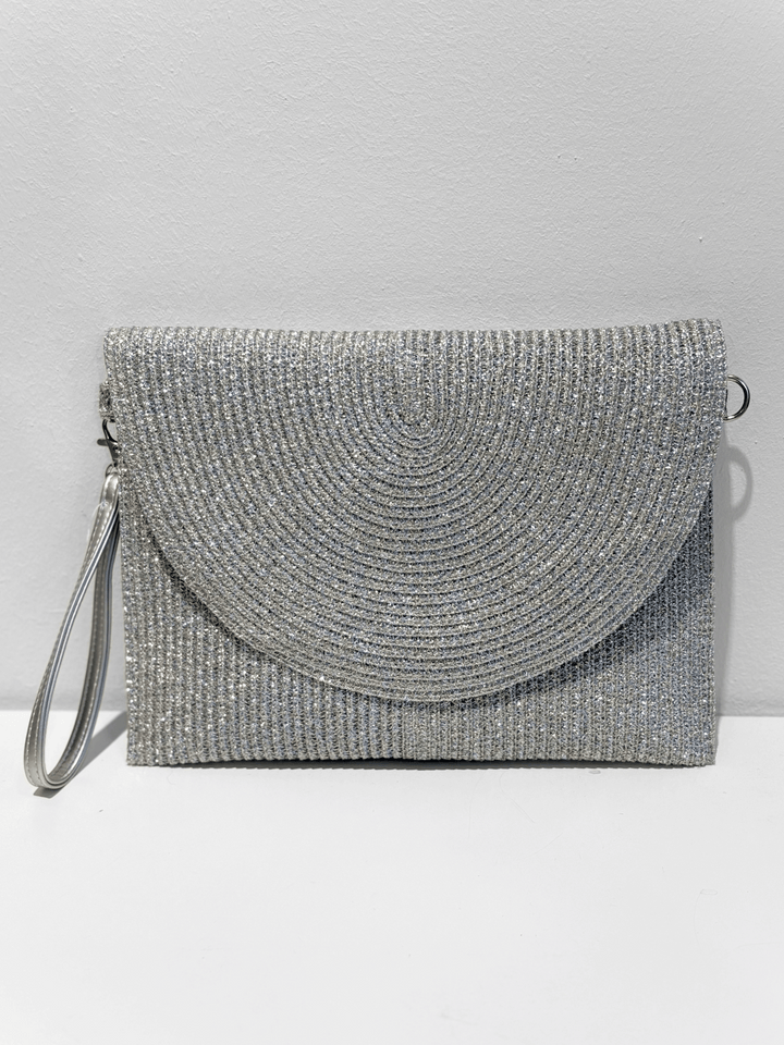 Pochette Metallic Silber