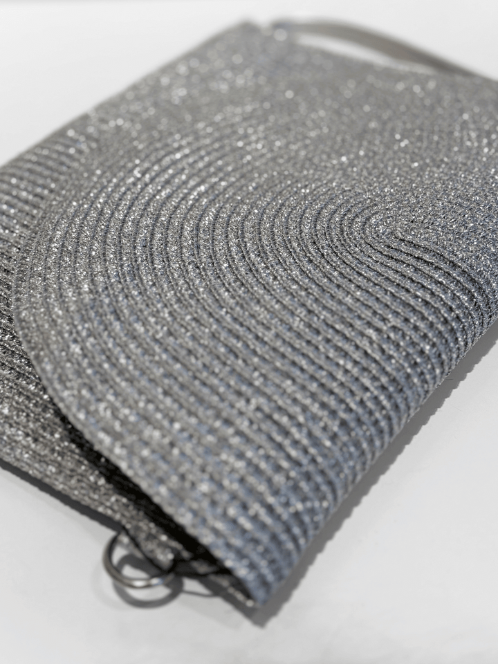 Pochette Metallic Silber