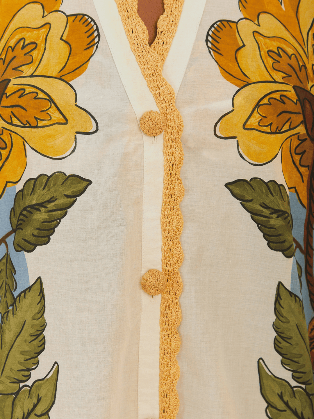 Off-White Garden Scarf Crochet Chemise