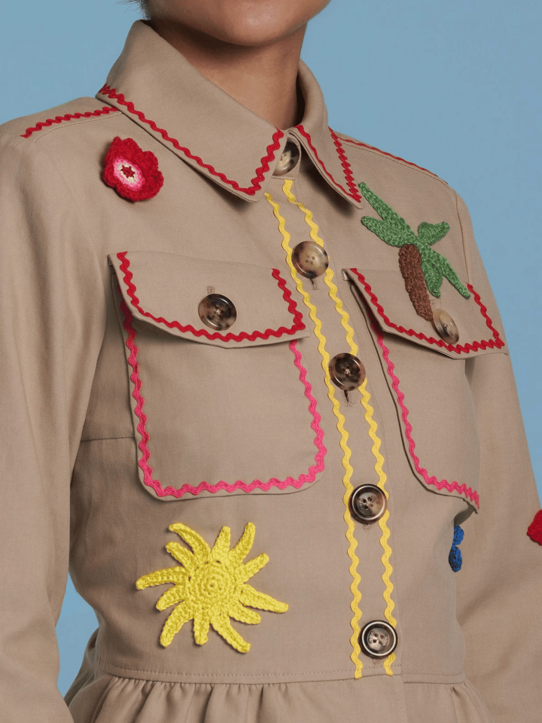 Jacket with ruffled peplum