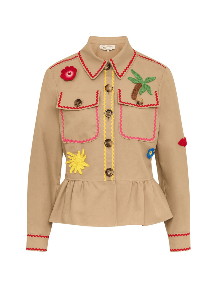 Jacket with ruffled peplum