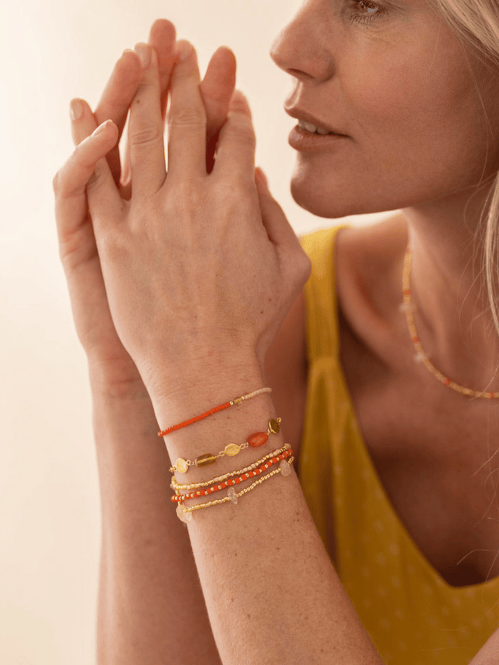 Aesthetic Citrin Karneol Armband