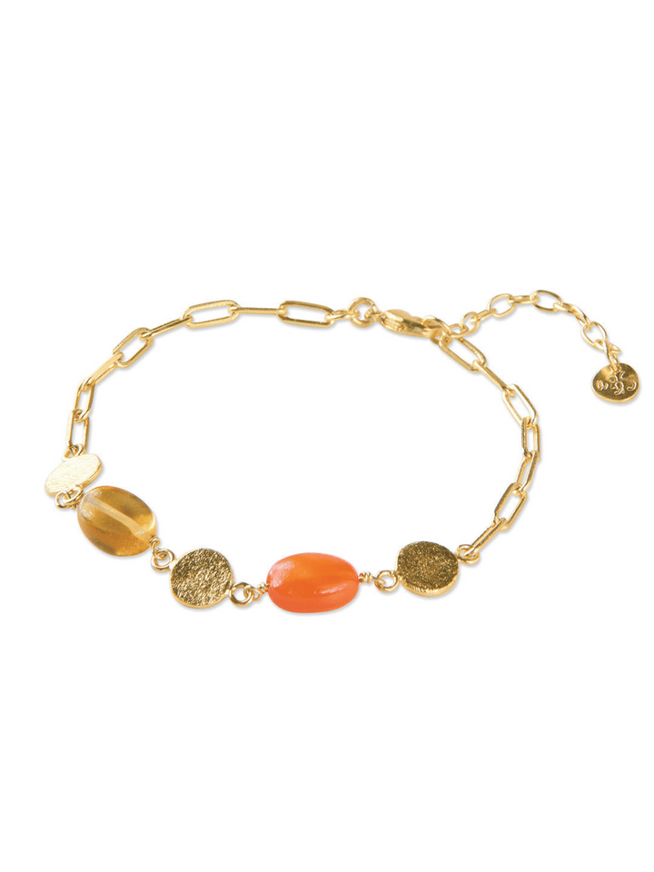 Aesthetic Citrin Karneol Armband