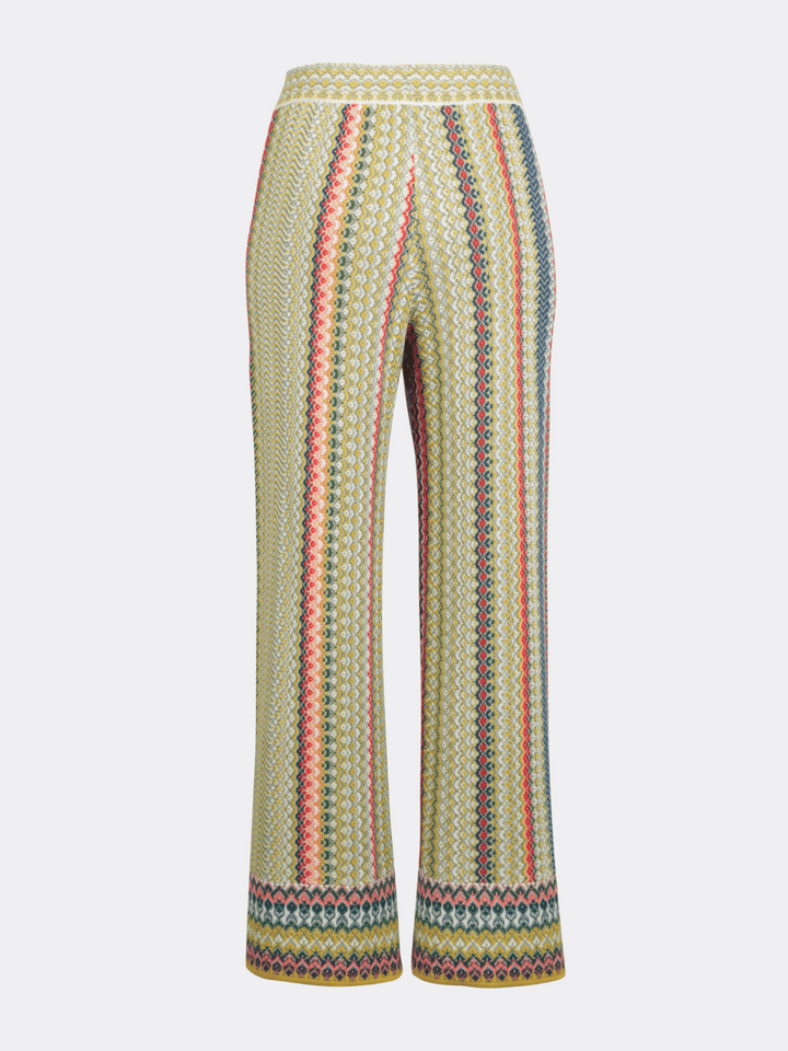 Knitted trousers yellow