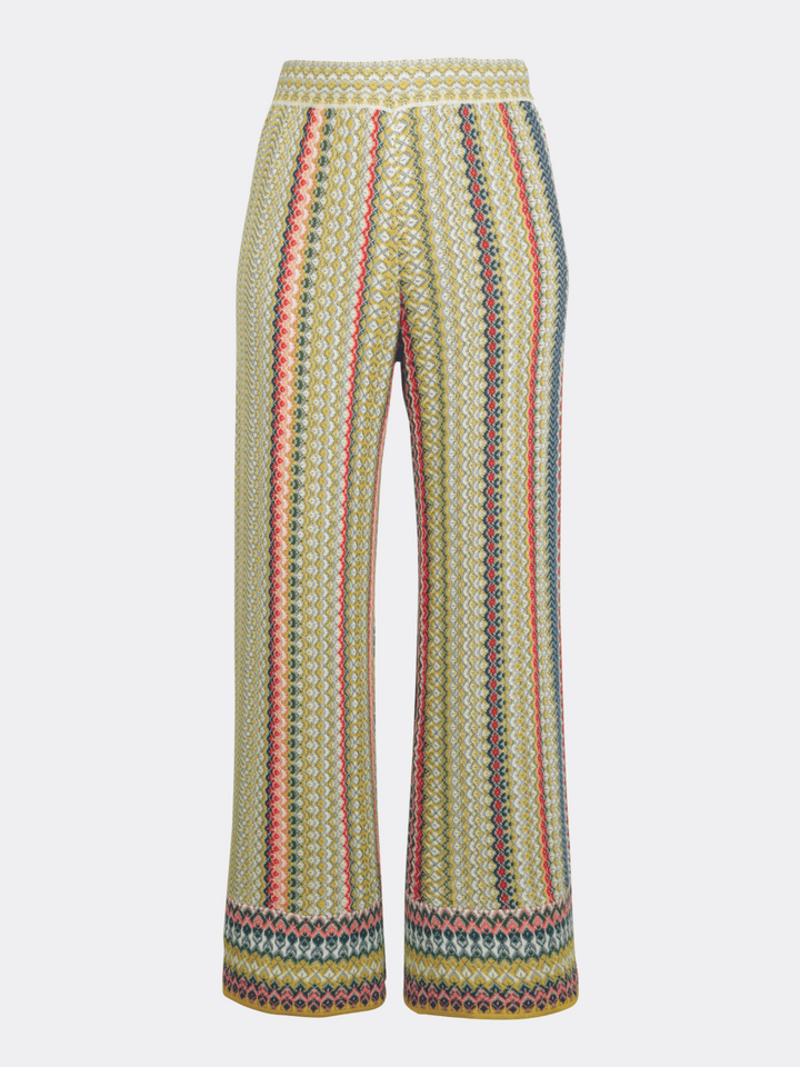 Knitted trousers yellow
