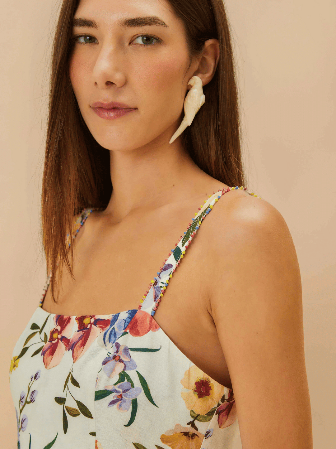 Off-White Greek Garden Maxi Dress