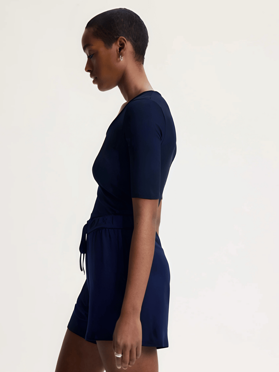 T-Shirt Navy mit Halbarm