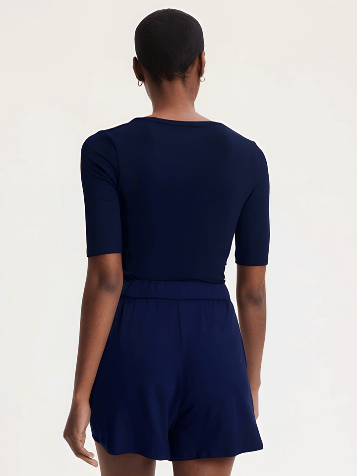 T-Shirt Navy mit Halbarm