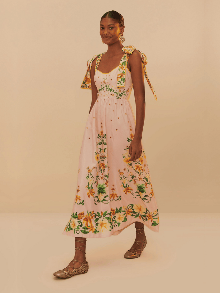 Pink Botanical Kleid