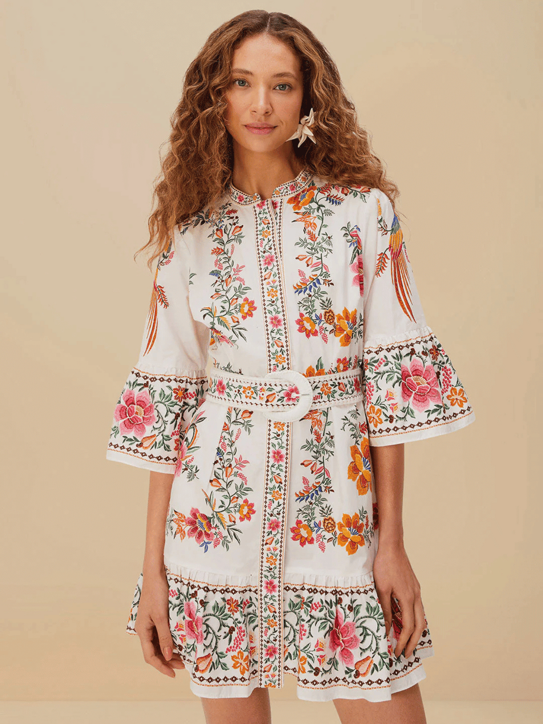 Delicate Forest Scarves Mini Kleid