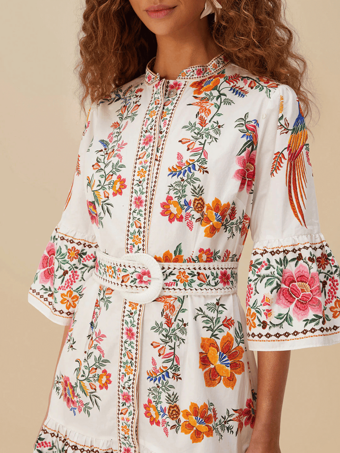 Delicate Forest Scarves Mini Kleid