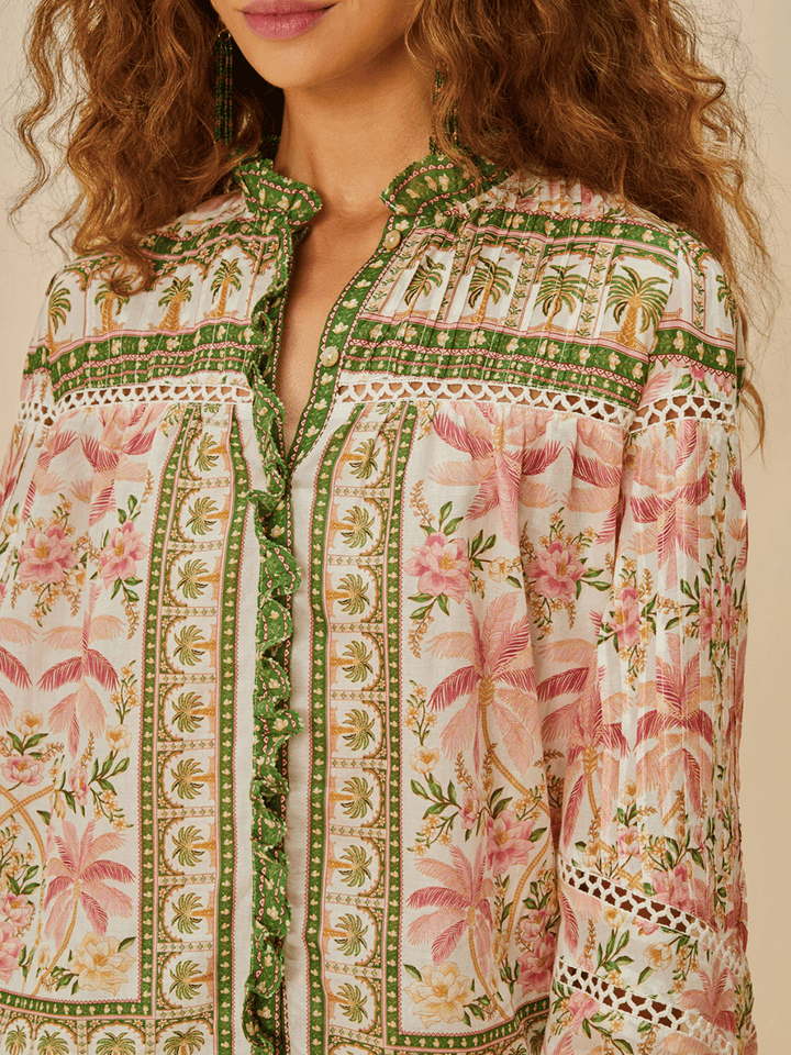 Palm Dream Off White Bluse