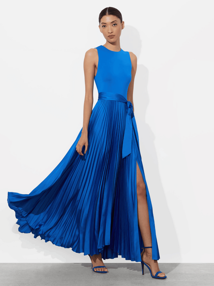 Chara Plissee- Maxikleid