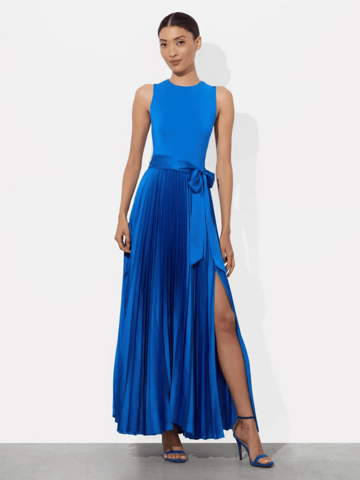 Chara Plissee- Maxikleid