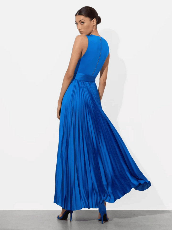 Chara Plissee- Maxikleid