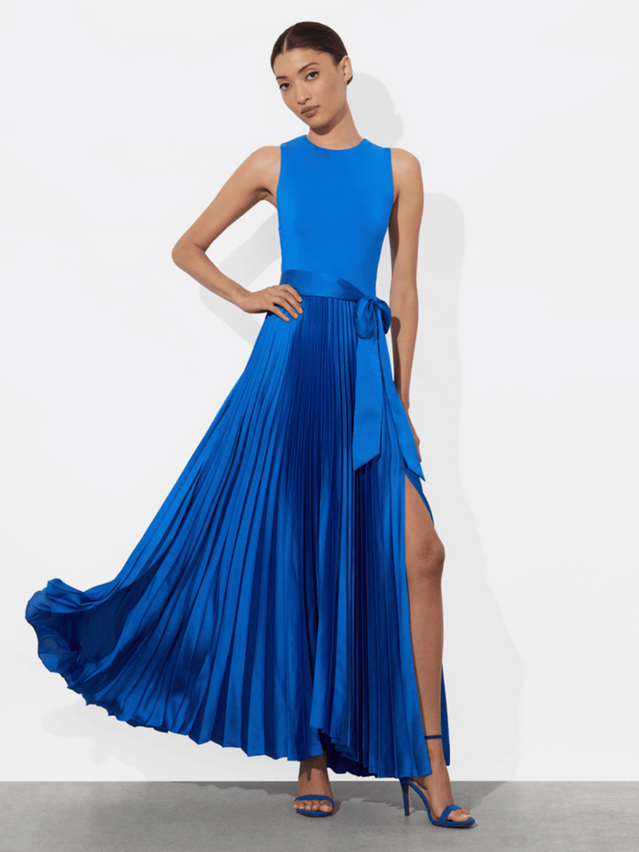 Chara Plissee- Maxikleid