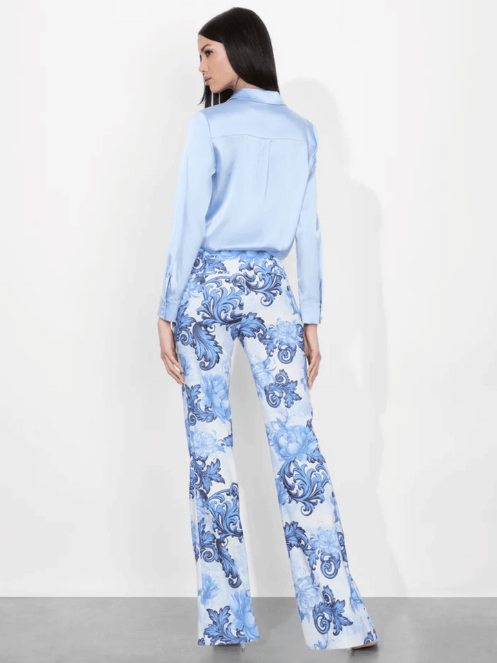 Willa Seidenbluse Mineral Blue