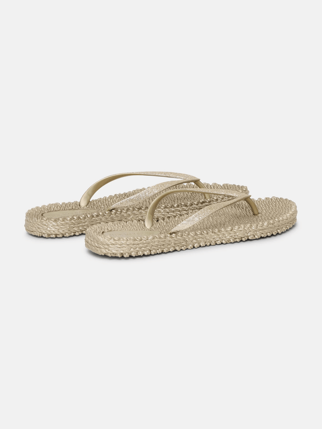 Flip Flop Glitzer Platin