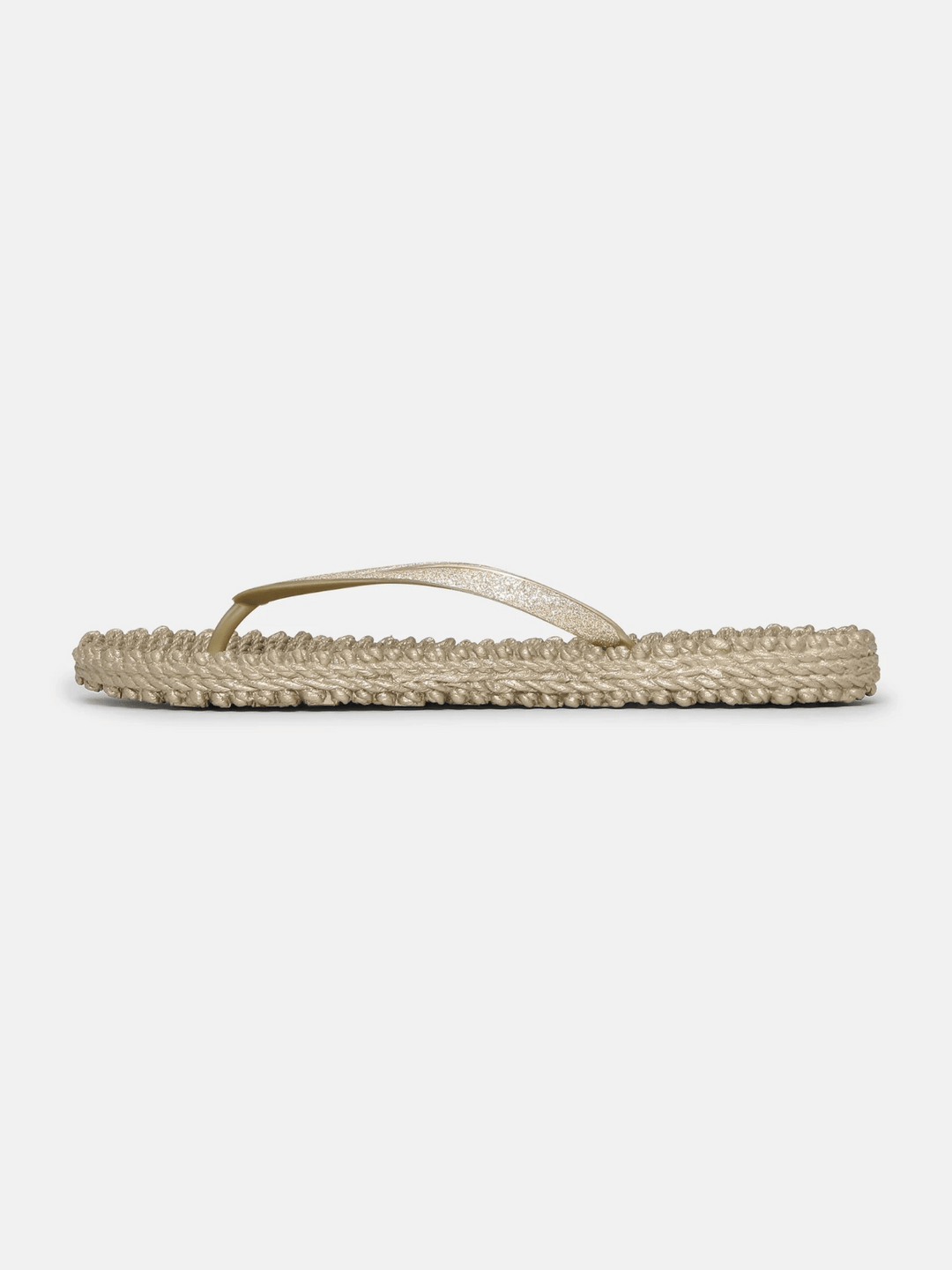 Flip Flop Glitzer Platin