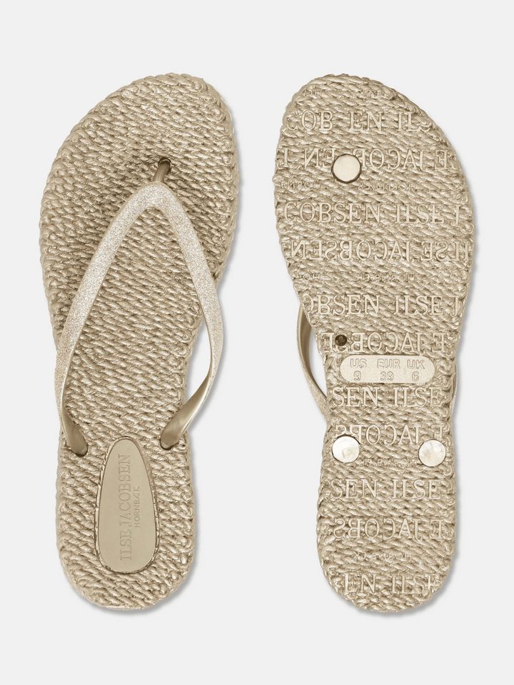Flip Flop Glitzer Platin