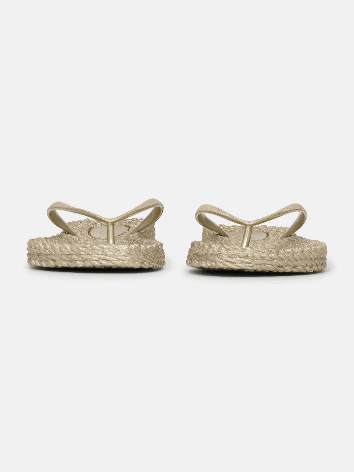 Flip Flop Glitzer Platin
