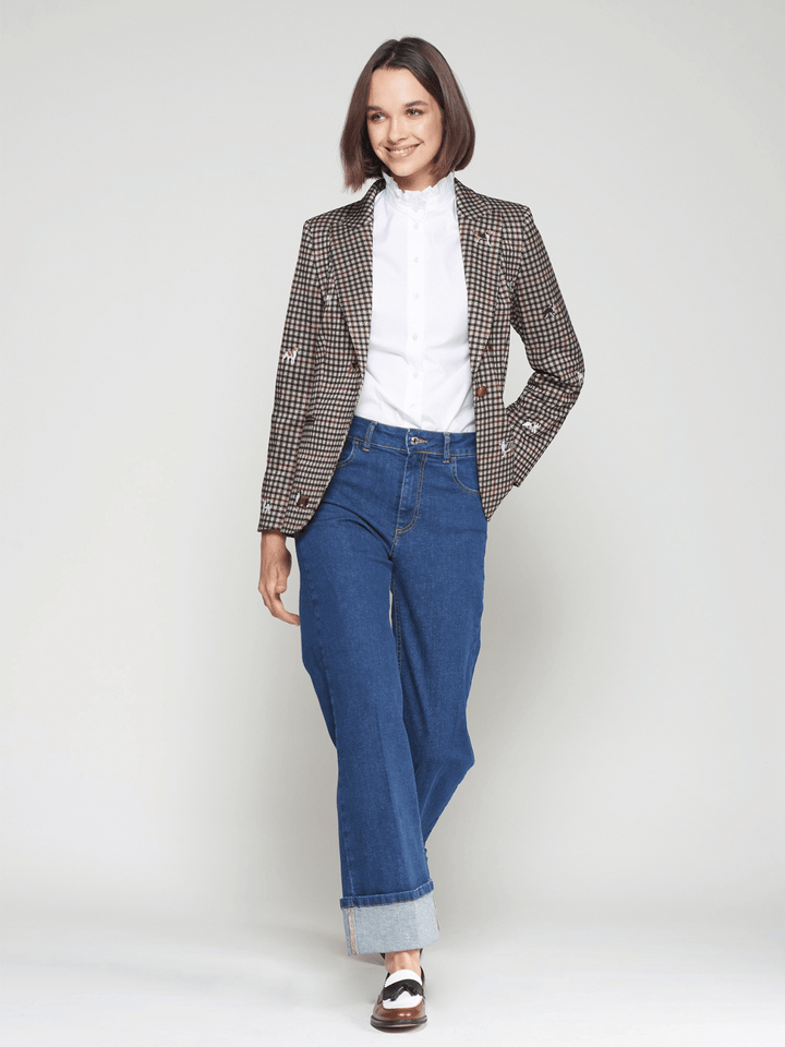 Blazer mit Hundeapplikationen