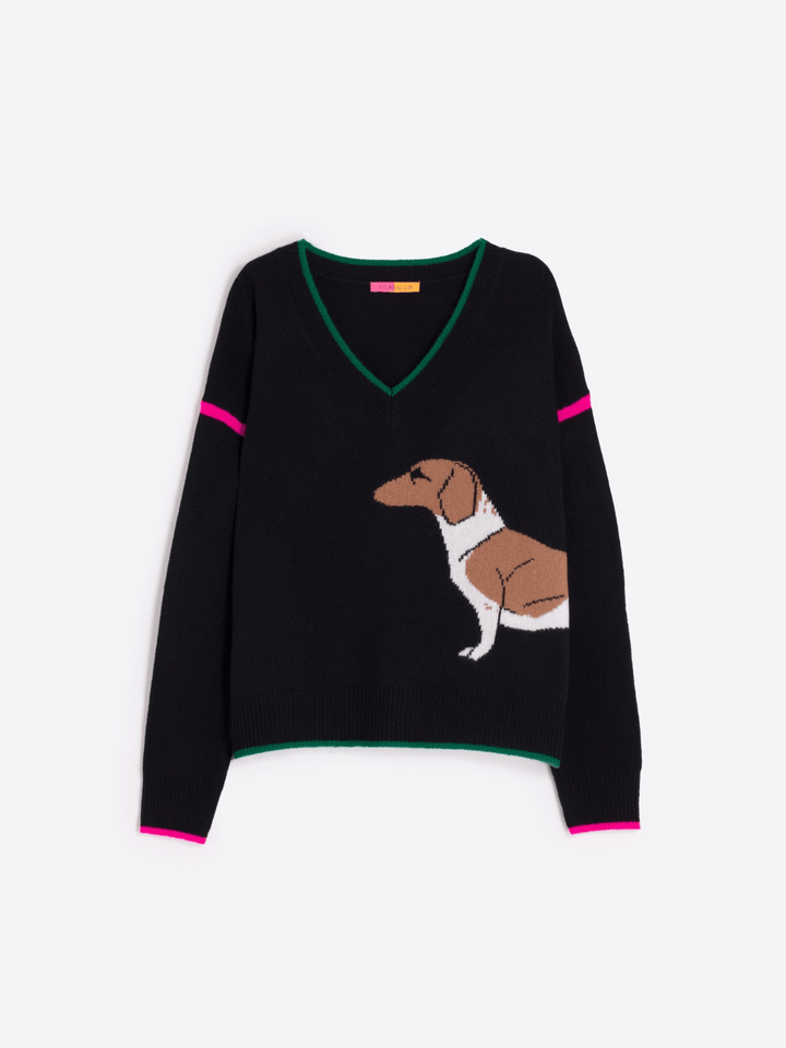 Dachshund Sweater Black