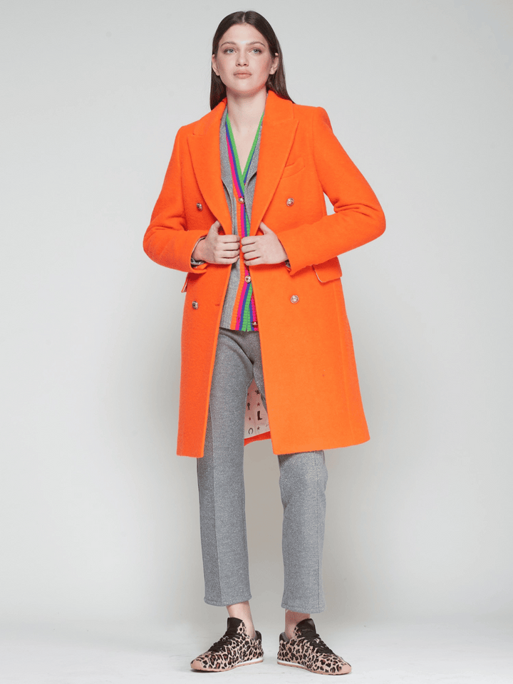 Orange wool coat