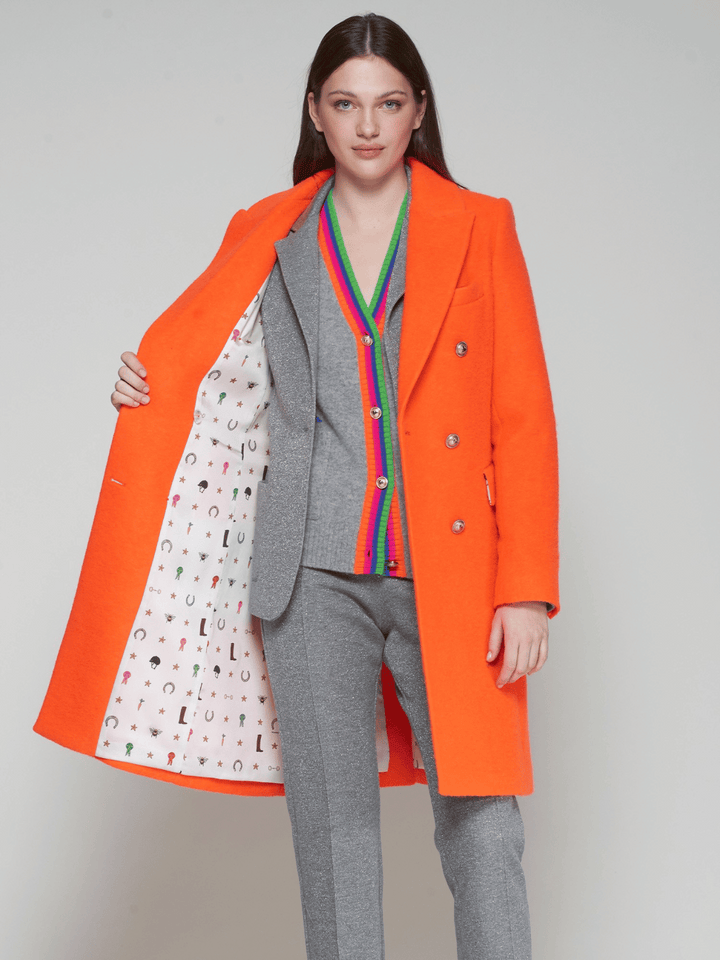 Orange wool coat