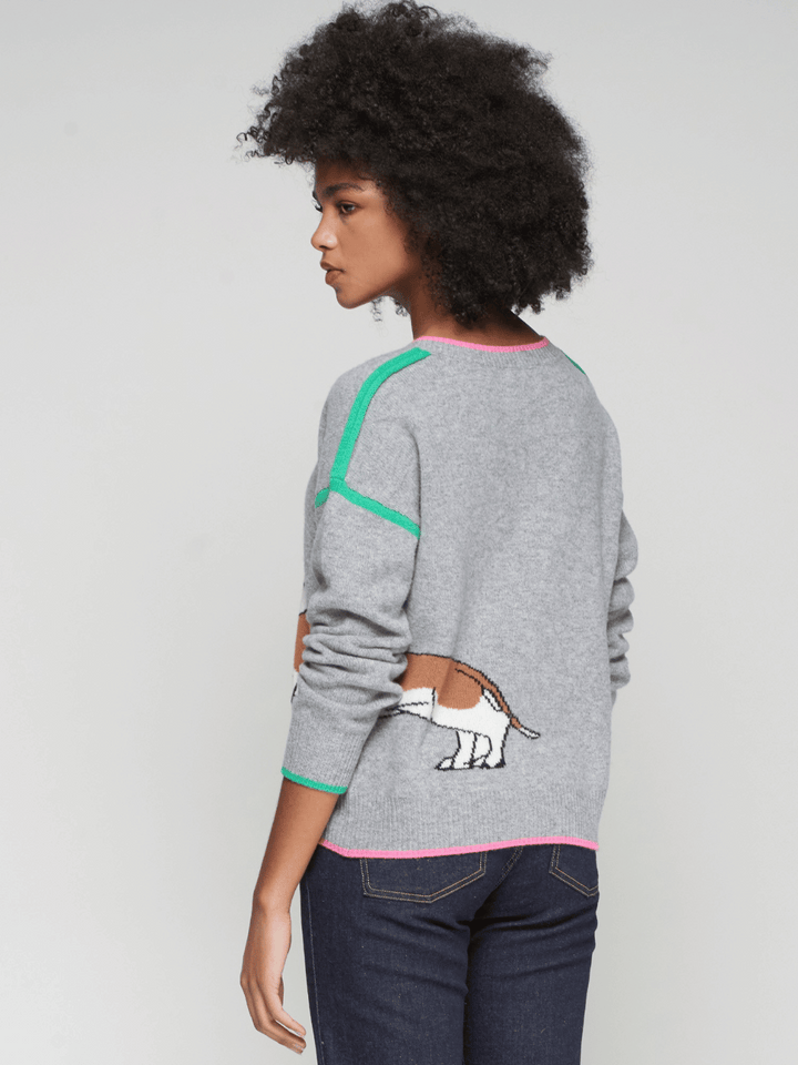 Dachshund Sweater Gray