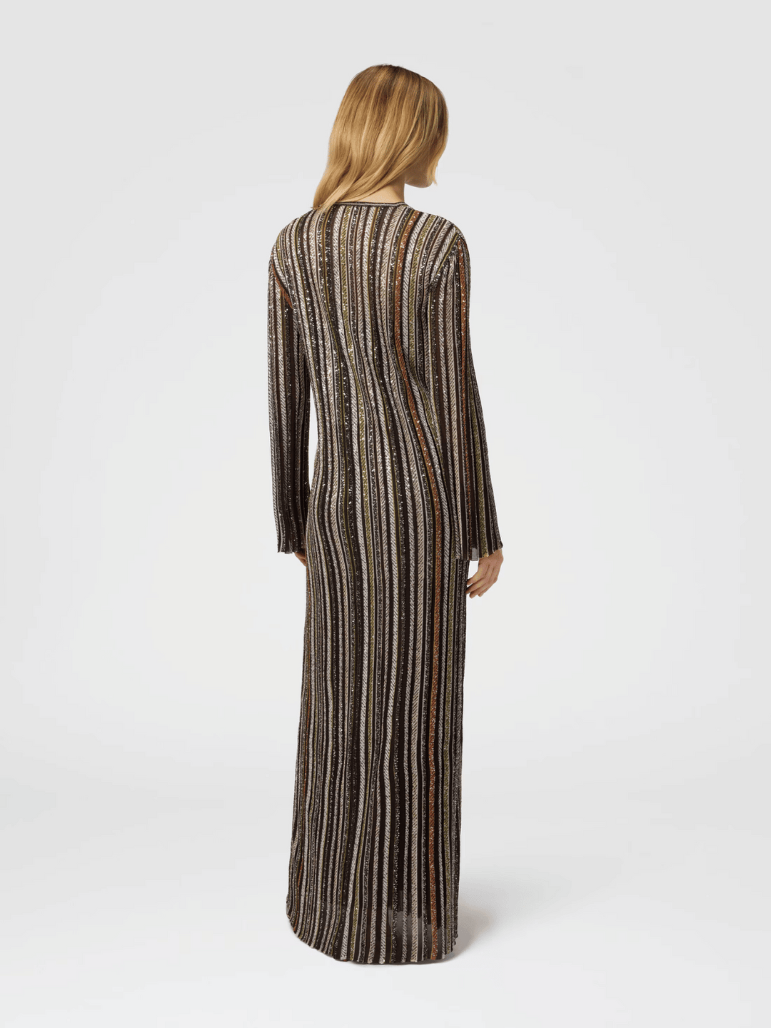 Maxikleid mit Lamé-Fäden