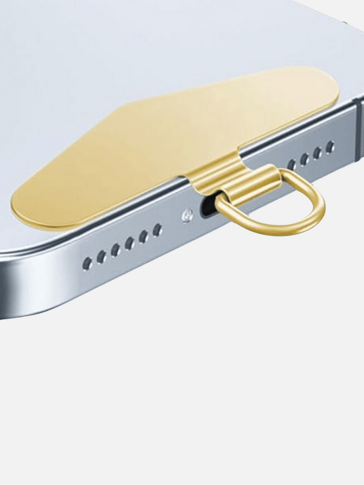 Mobile phone chain Cecilie black-gold