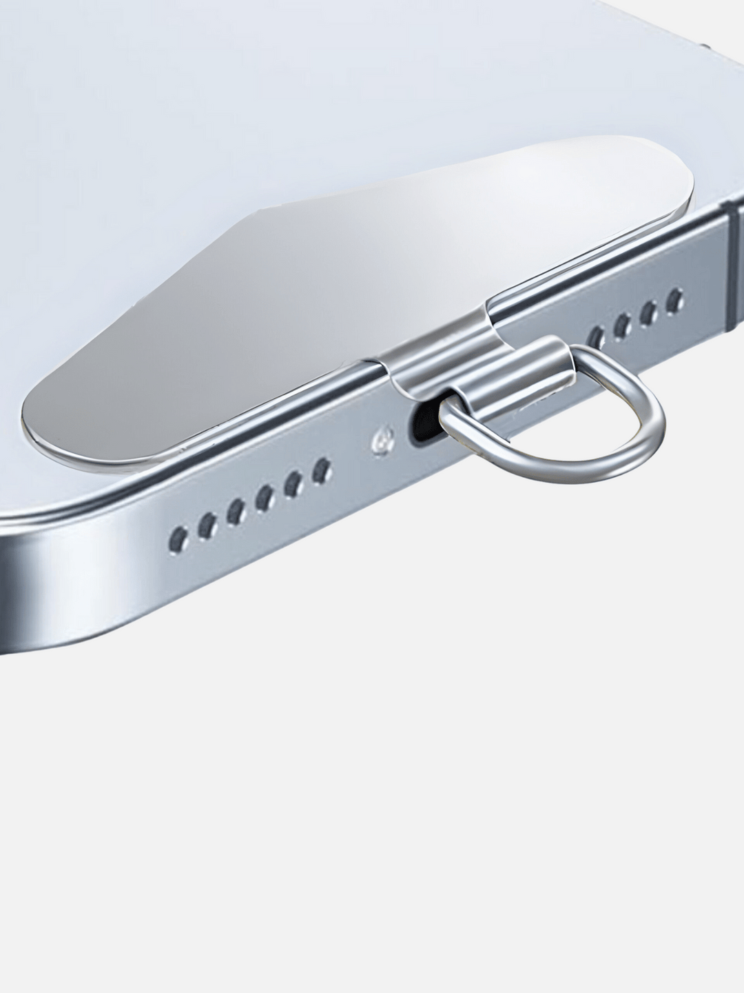 Cell phone chain Cecilie rose silver