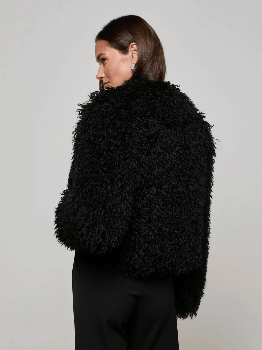 Aura Cropped Faux Fur Jacke
