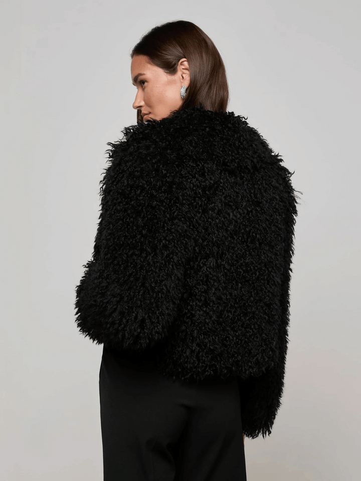 Aura Cropped Faux Fur Jacke