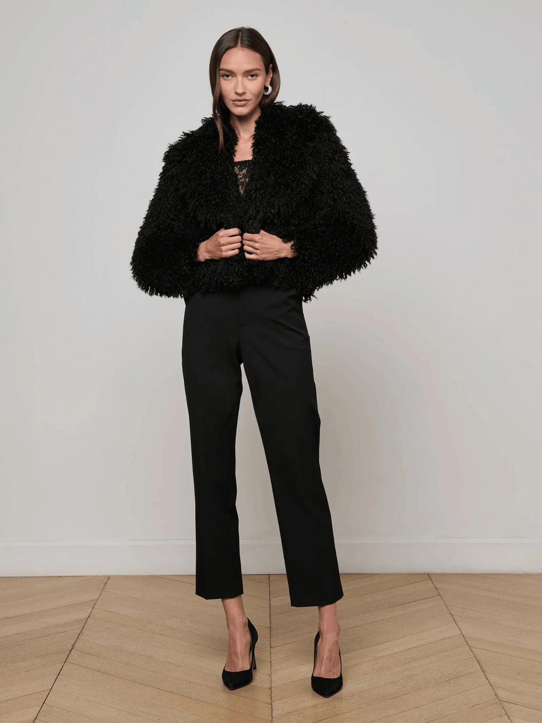 Aura Cropped Faux Fur Jacke